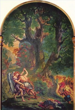  Lucha Arte - La lucha de Jacob con el ángel 1861 Eugene Delacroix